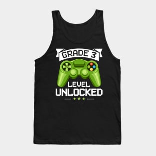 Grade 3 Level Unlocked Video gamer 3rd Grade Pupil Tank Top